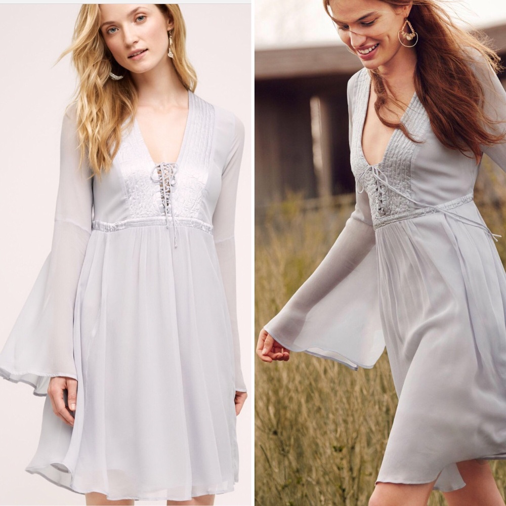 Anthropologie Ghost Belled Peasant Dress